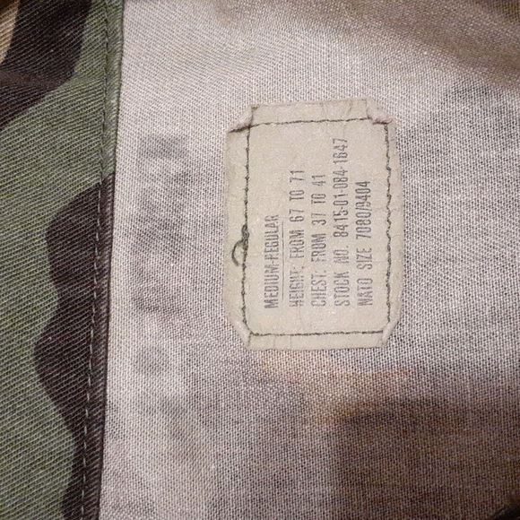 Military combat coat woodland camouflage pattern - Picture 3 of 4